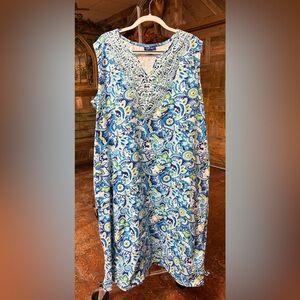 Liz & Me Sleeveless V-neck Midi Dress